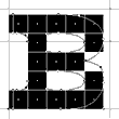 Screenshot showing capital B at 6 points. Top and bottom bowls are the same height.