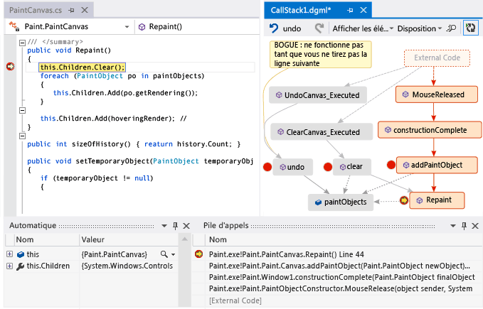 Add another call stack to code map