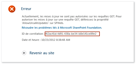 IntelliTrace - SharePoint error - correlation ID