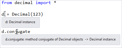 Capture d’écran montrant les informations d’affichage d’informations rapides dans l’éditeur Visual Studio.