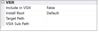 Propriétés de VSIX