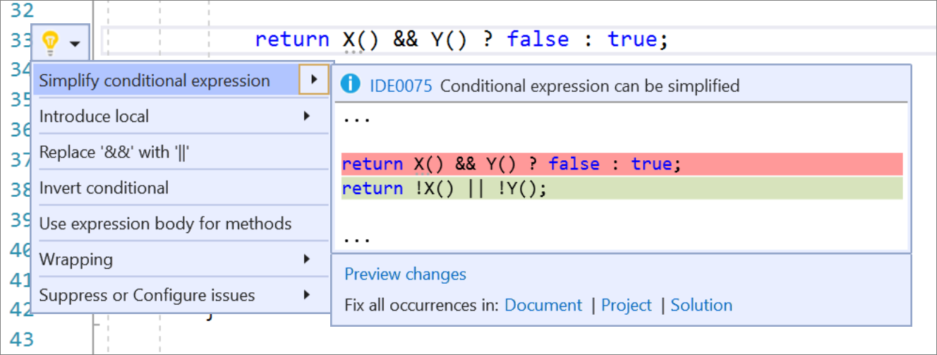 Simplification des expressions conditionnelles