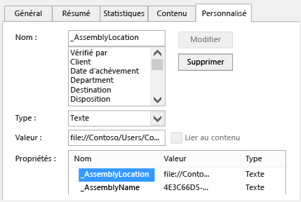 La propriété AssemblyLocation.