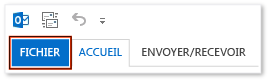 The File tab in Outlook 2013