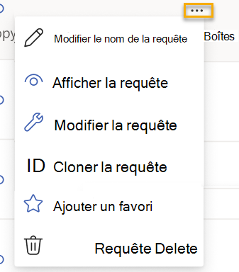 Capture d’écran montrant le menu contextuel Autres options.