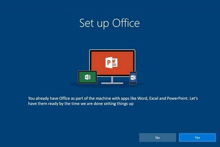 Configurer Office – Office 2016 préinstallé