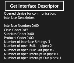 Descripteur d’interface usb.