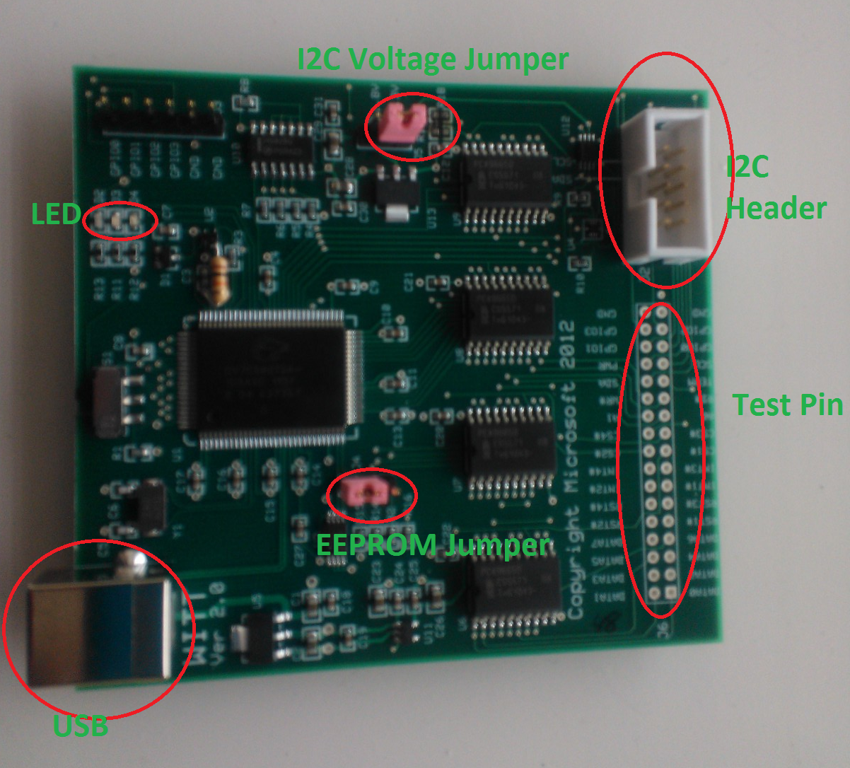 carte d’interface réseau avec en-tête i2c