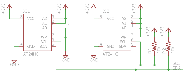 Schéma i2c eeprom