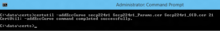 Certutil ajouter des courbes