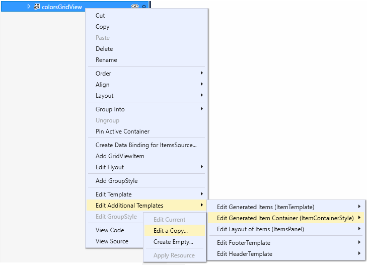 Éditeur Visual Studio