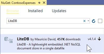 Package NuGet LiteDB