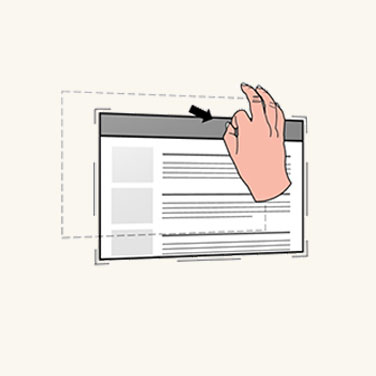 Graphique présentant la fonctionnalité de saisie et de déplacement