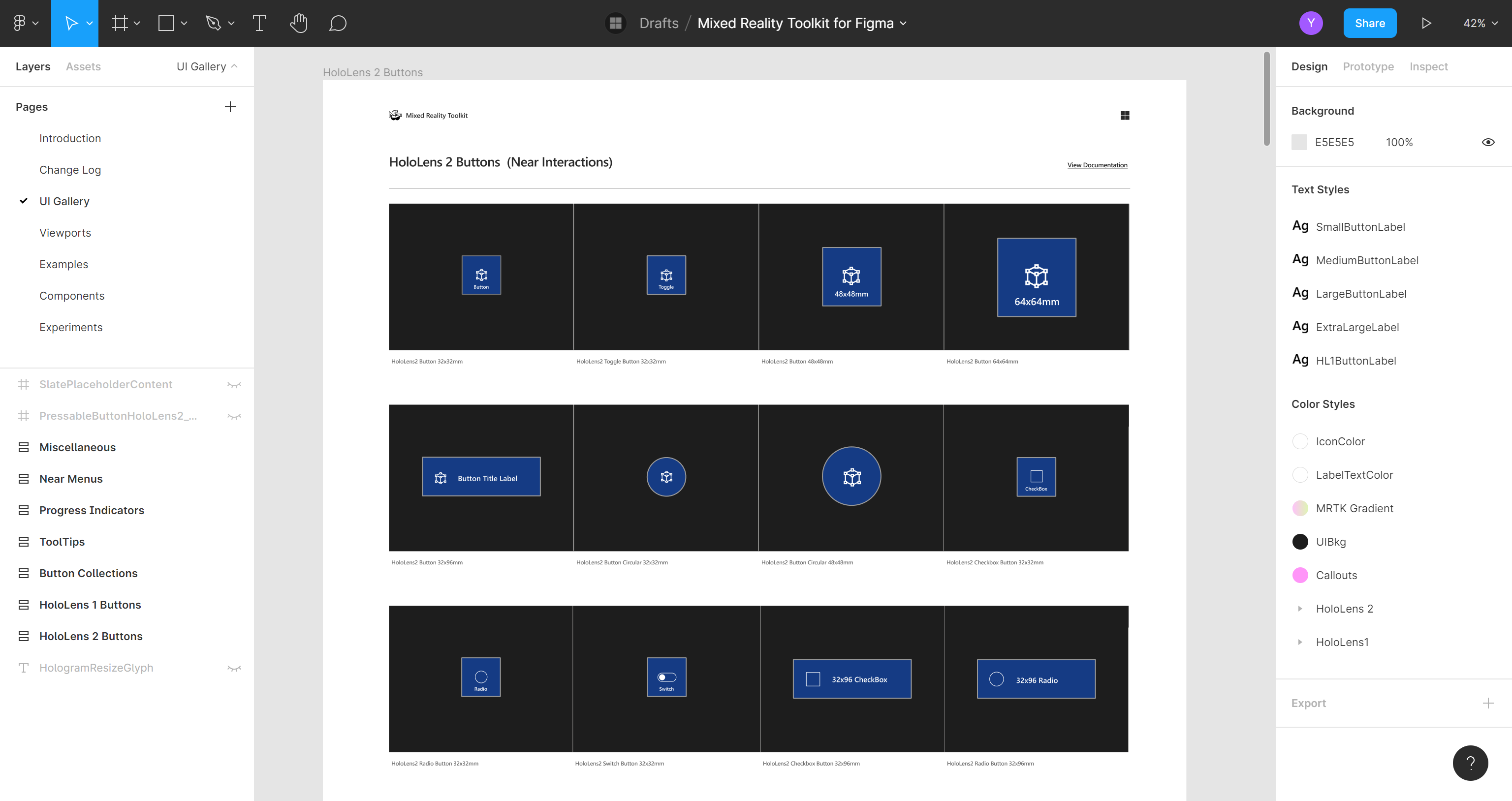 Exemple de boîte à outils Figma - Interface utilisateur de menu 1