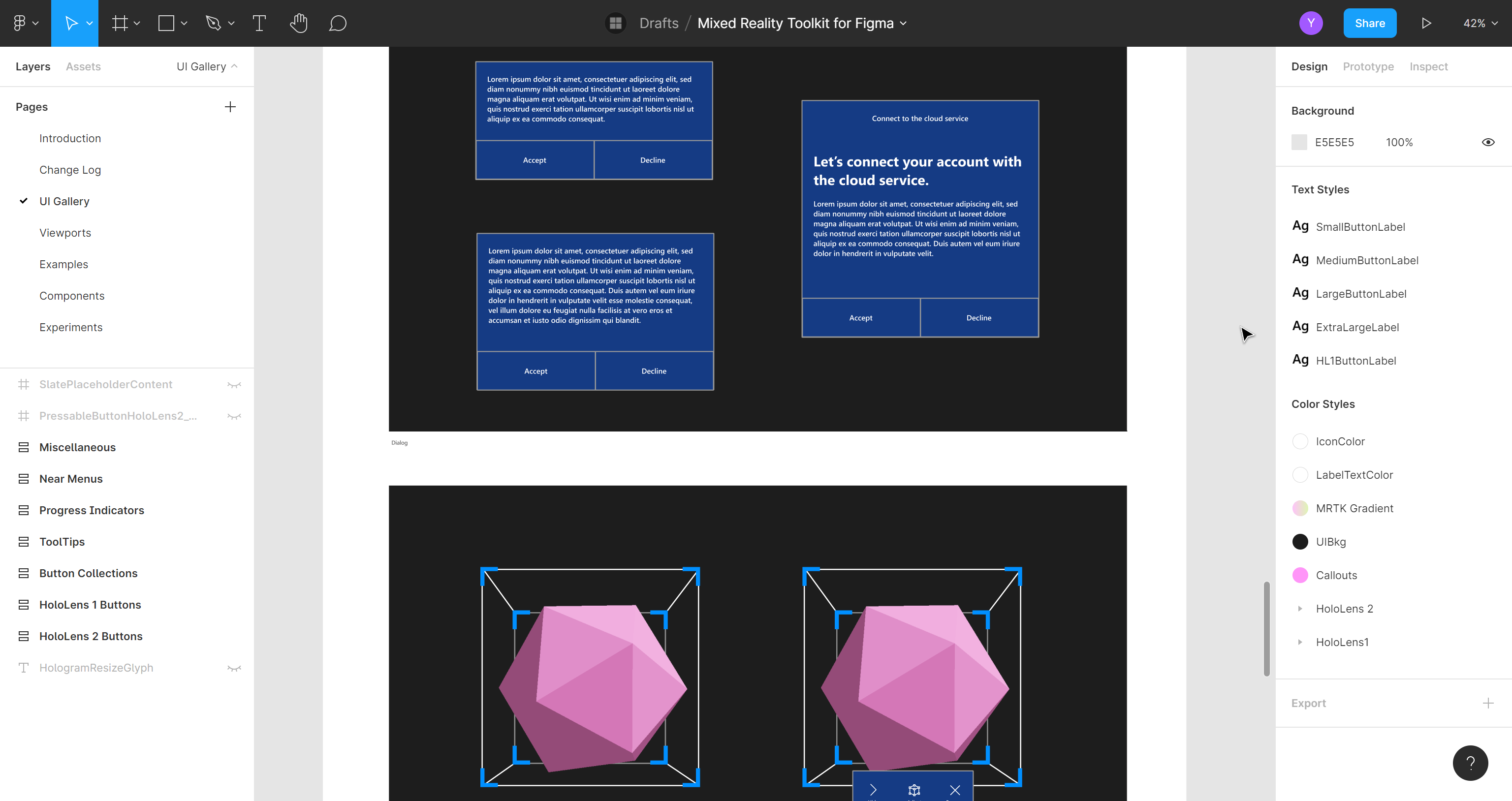 Exemple de boîte à outils Figma - Interface utilisateur de menu 2