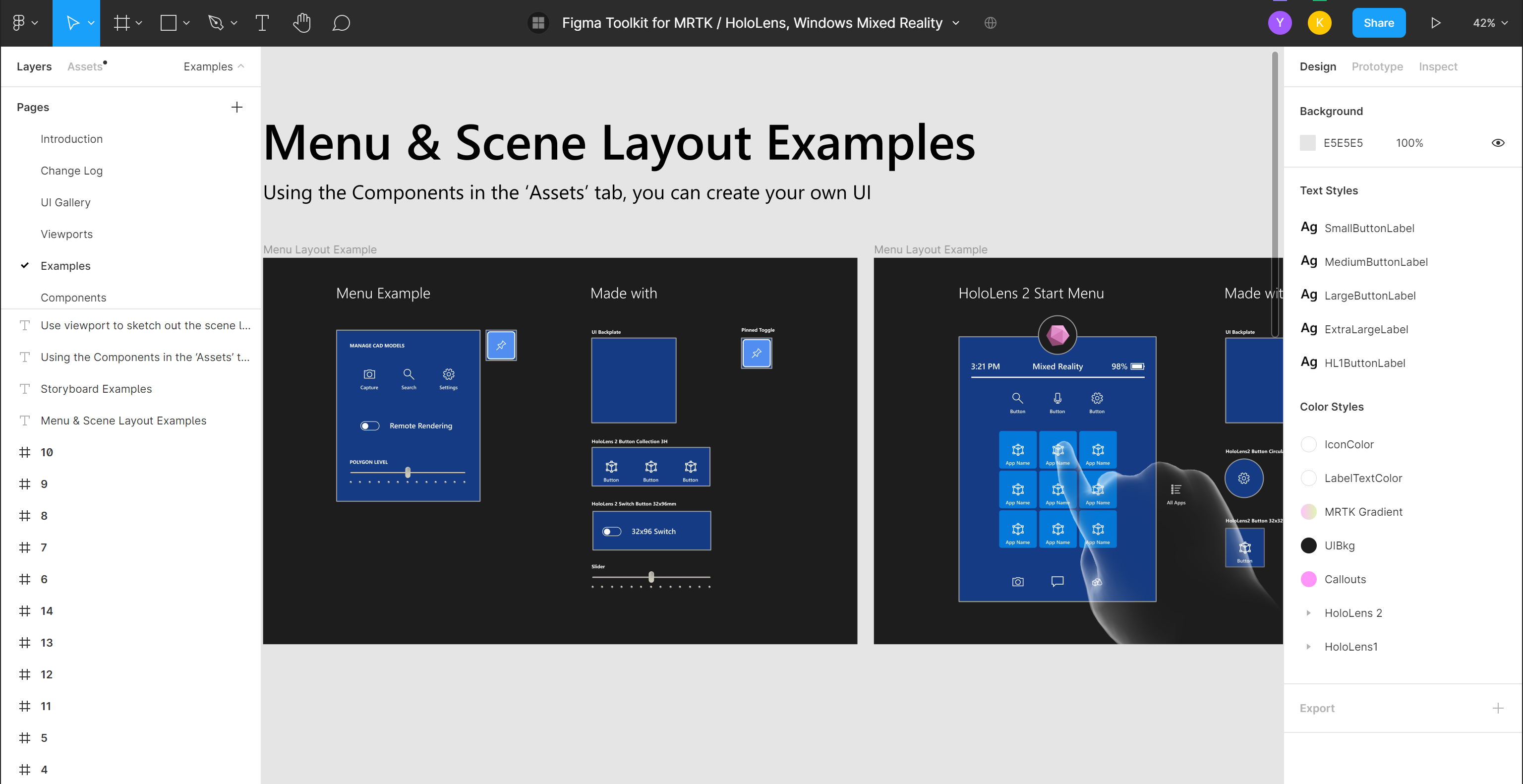 Exemple de kit de ressources Figma - Interface utilisateur de menu 5