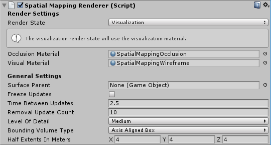 Renderer de mappage spatial dans Unity