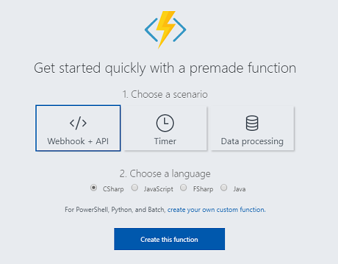 sélectionner csharp web hook