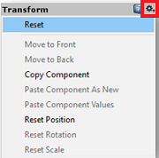 réinitialiser la transformation