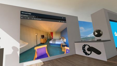 Entrée de la réalité virtuelle à partir de Microsoft Edge dans le Mixed Reality cliffhouse