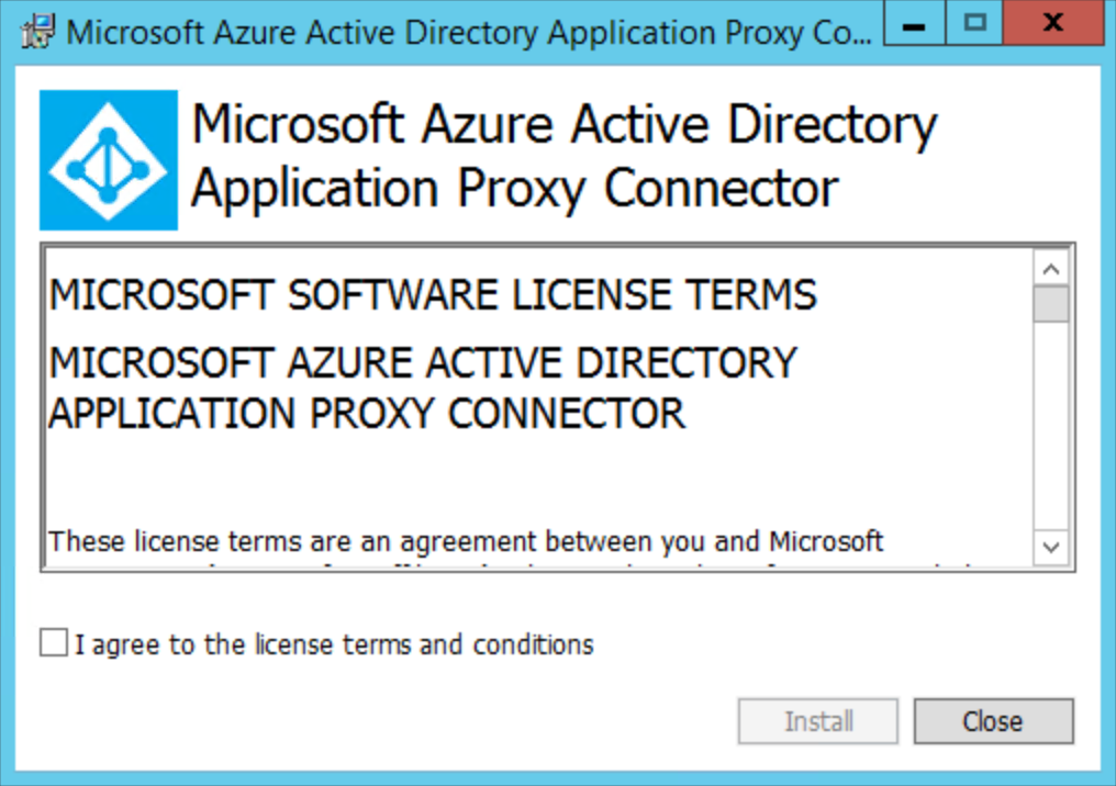 connecteur de proxy d’application Azure : termes du contrat de licence