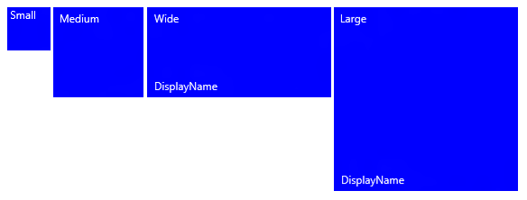 tailles de vignette adaptatives : petites, moyennes, larges et grandes