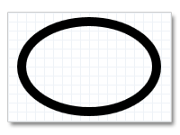 illustration d’une ellipse avec un trait solide