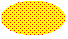 Illustration d’une ellipse remplie de points denses et uniformément espacés sur une couleur d’arrière-plan