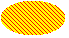 Illustration d’une ellipse remplie de lignes légères inclinées vers la gauche sur une couleur d’arrière-plan.