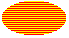 Illustration d’une ellipse remplie de lignes horizontales densément espacées sur une couleur d’arrière-plan 