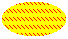 Illustration d’une ellipse remplie de lignes de caractères obliques sur une couleur d’arrière-plan 