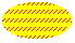 Illustration d’une ellipse remplie de lignes de caractères barre oblique inverse sur une couleur d’arrière-plan 