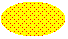 Illustration d’une ellipse remplie d’une grille de lignes en pointillés inclinées sur une couleur d’arrière-plan 