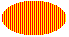 Illustration d’une ellipse remplie de lignes verticales densément espacées sur une couleur d’arrière-plan 