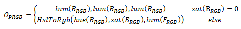 Formule mathématique pour un effet de mélange de luminosité.