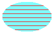 illustration d’une ellipse remplie d’un motif de hachures de lignes horizontales sur un arrière-plan uni