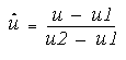 Équation montrant la définition de vous^.