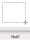 capture d’écran de status barre montrant le nombre de pixels