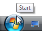 capture d’écran du bouton Démarrer de Windows avec info-bulle 
