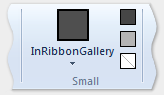 image d’un modèle de définition de taille pour une galerie dans le ruban et des boutons-galerie s’adapte d’abord small.
