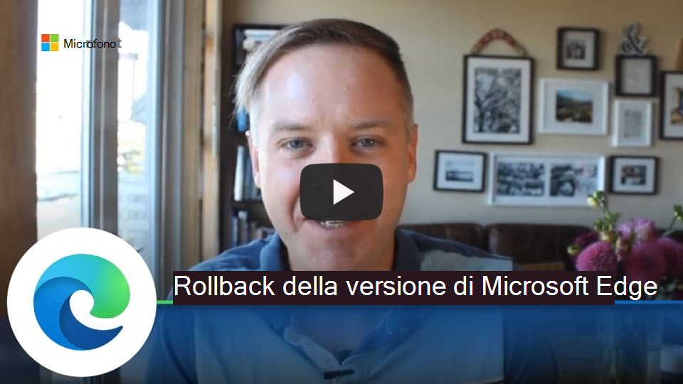 Ripristino della versione precedente di Microsoft Edge