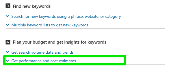 GetKeywordTrafficEstimates to Keyword Planner UI