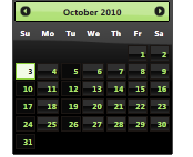 Screenshot di un j Query UI 1 punto 11 punto 4 Calendario con iltemao.