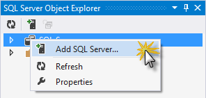 Aggiunta di un'istanza di SQL Server