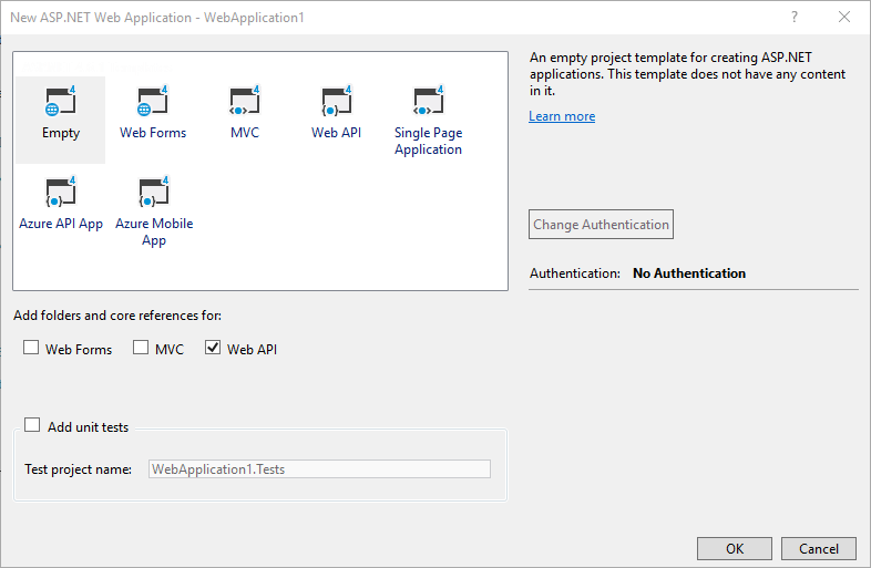 Screenshot della finestra di dialogo Nuovo progetto P punto P, con la casella di controllo Web A P selezionata per configurare automaticamente il codice di configurazione.