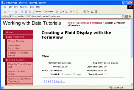 Output di Fluid FormView