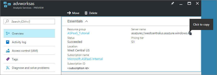 Ottenere il nome del server in Azure