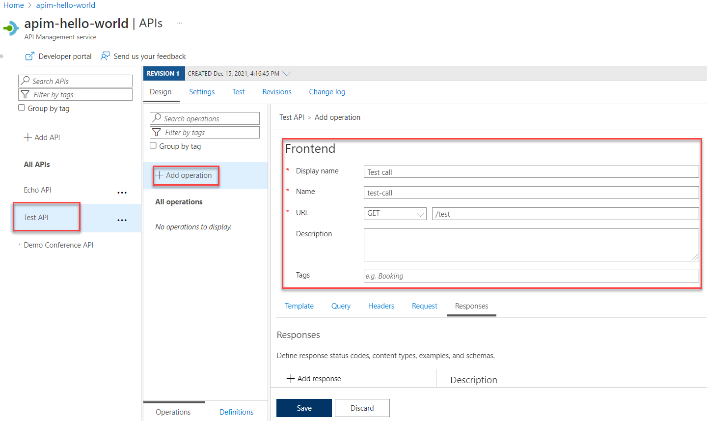 Finestra front-end