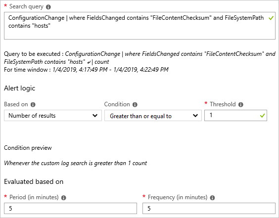 Modificare la query per tenere traccia delle modifiche apportate al file hosts