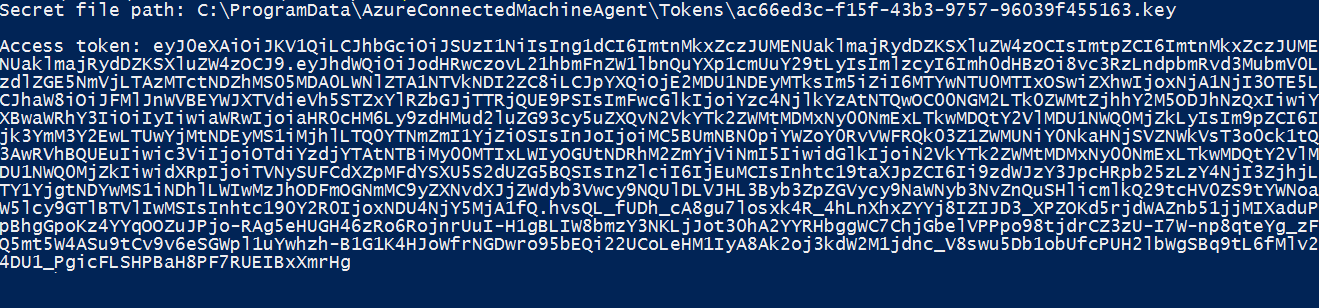 Recupero corretto del token di accesso tramite PowerShell.